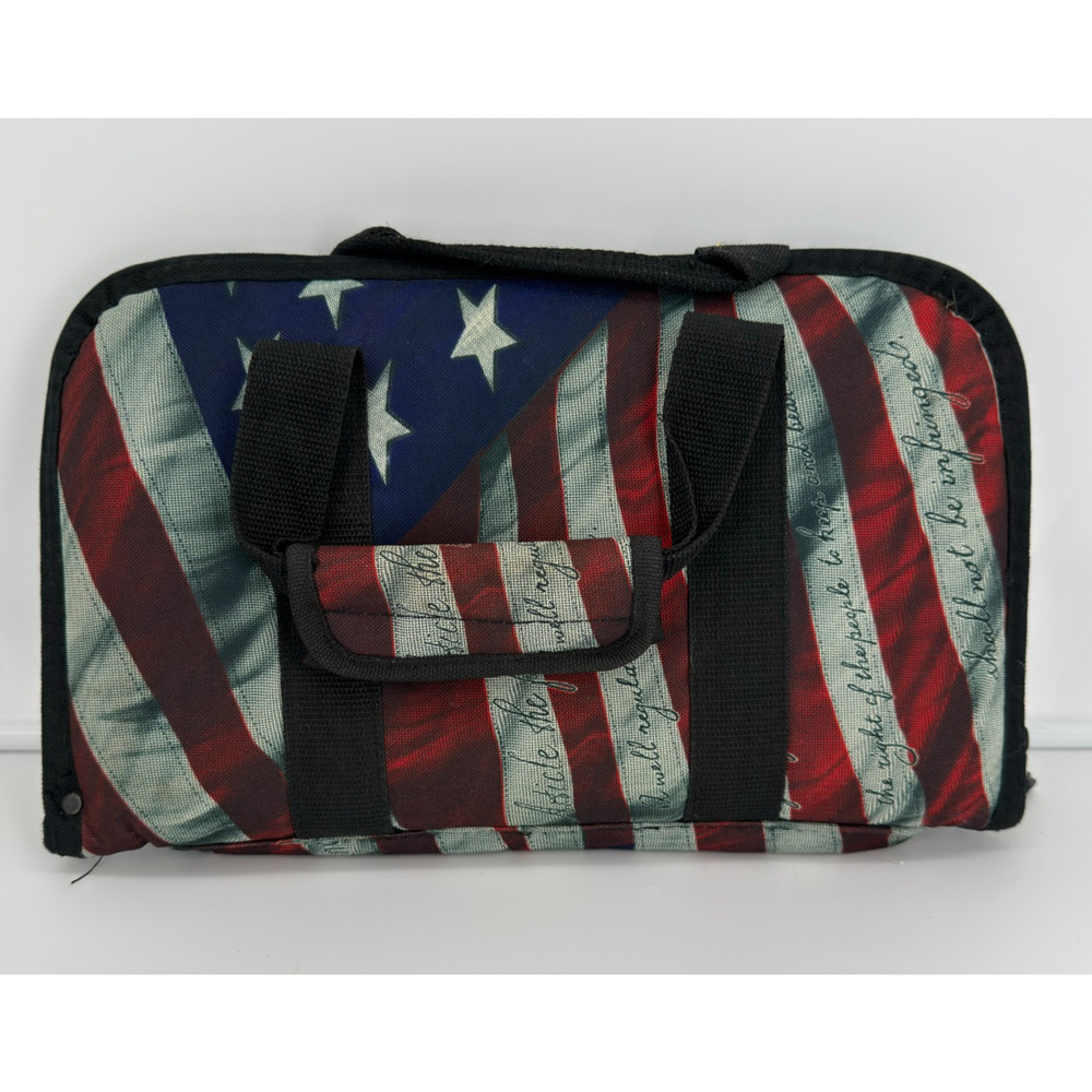 Allen Soft Pistol Case USA Flag Patriotic Handgun Range Bag Zipper Padded - Picture 4 of 11